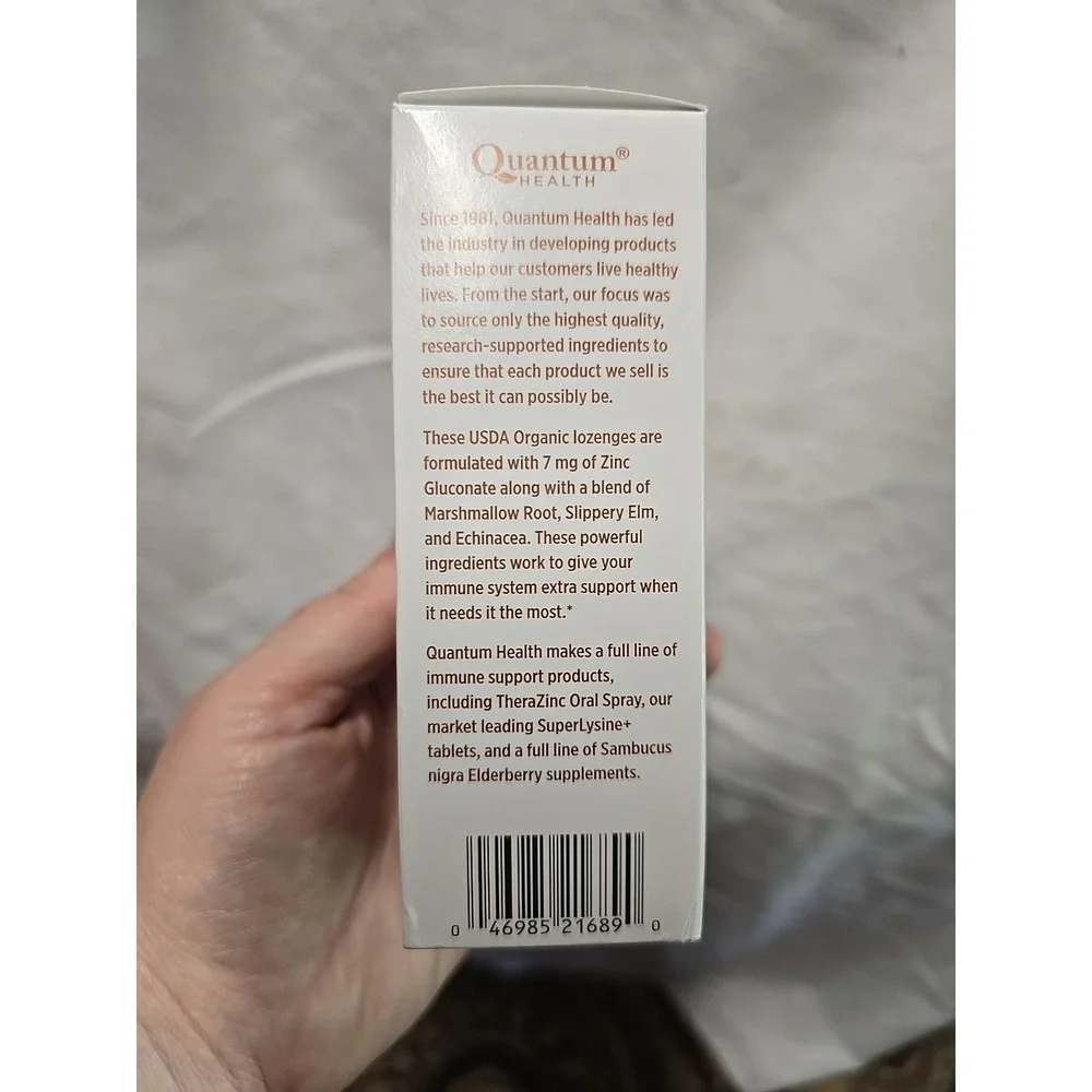 Quantum Health TheraZinc USDA Organic Zinc Lozenges|Blood Orange|Immune Support